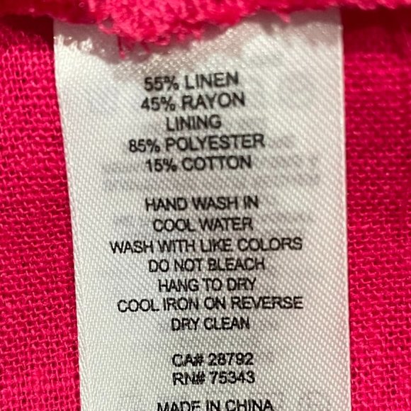 House of Harlow 1960 NEW Mini Flare Linen Blend Lacing Dress Size 4 Fuchsia - Picture 8 of 11